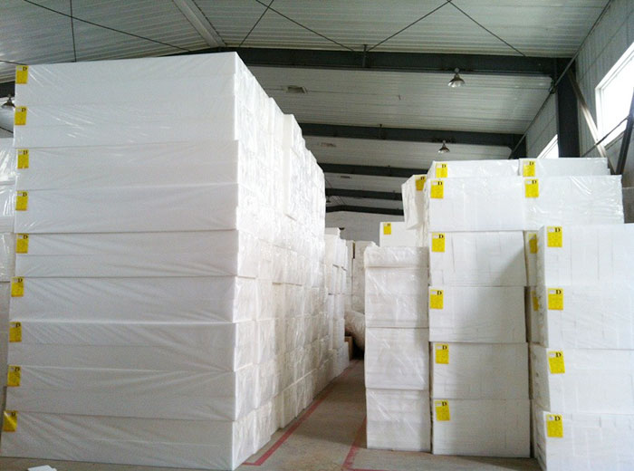 納米海綿在車間整齊擺放